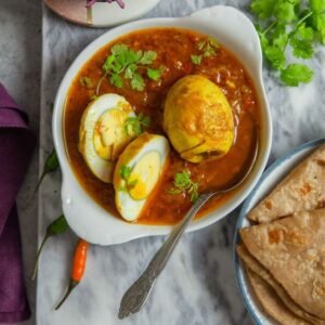 Egg Curry with 5 Tawa B roti